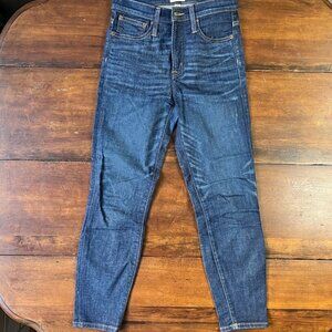 J Crew 10 Inch High Rise Toothpick Blue Jeans Size 26P